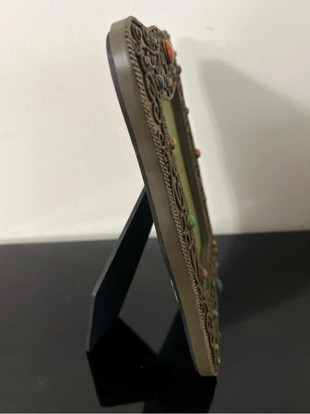 Vintage 3D Beaded Multi-Color Ornate Resin 4x6 Picture Frame